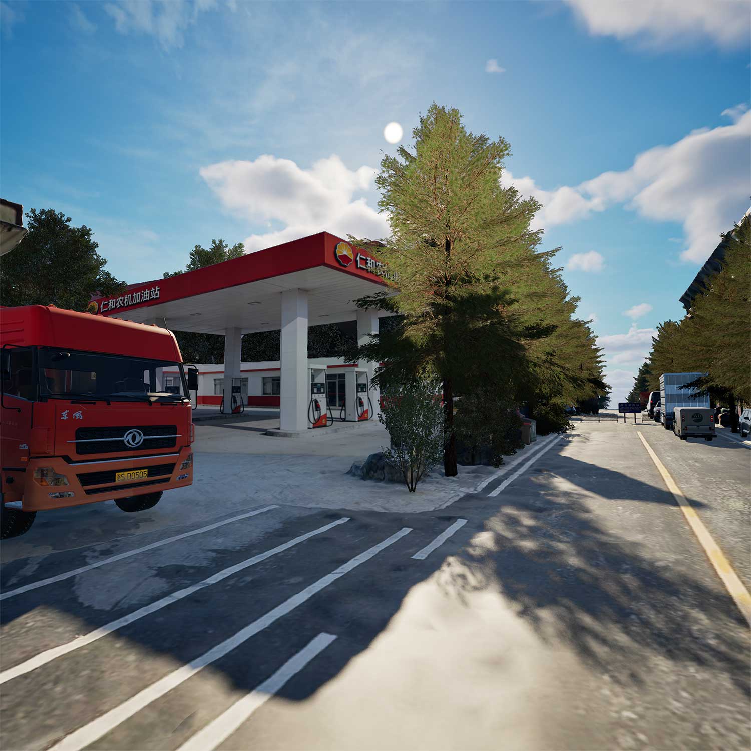 进出加油站
